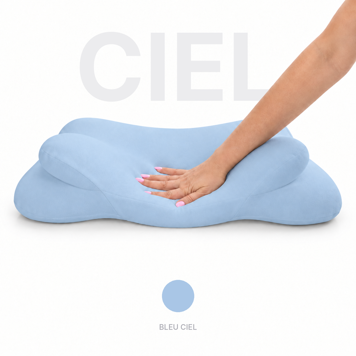 Oreiller DREAMY NIGHT coloris Bleu ciel - oreiller nuage