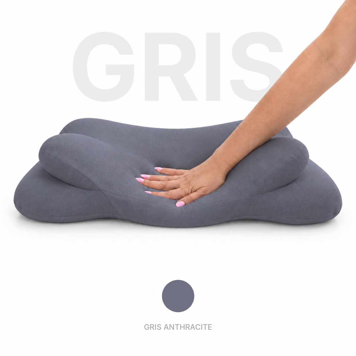 Oreiller DREAMY NIGHT coloris Gris anthracite - oreiller nuage